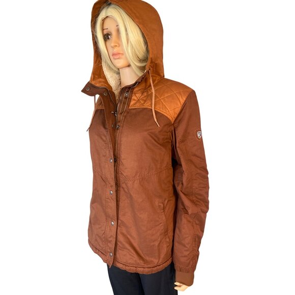 KÜHL CELESTE Sherpa-Lined Feild Jacket Women's Large Mocha Rust NWT MSRP$199 - Picture 13 of 16